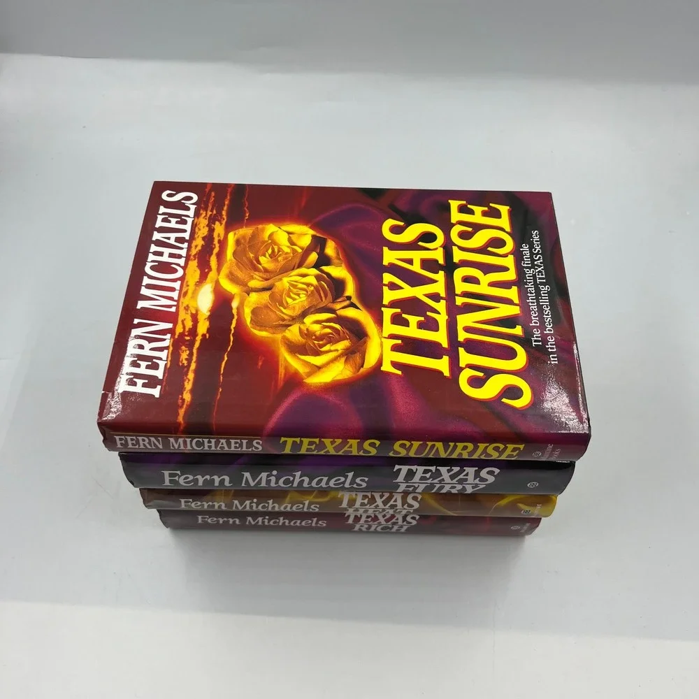 Fern Michaels Complete Texas Series Rich Heat Fury Sunrise 4 Hardcover Book Lot